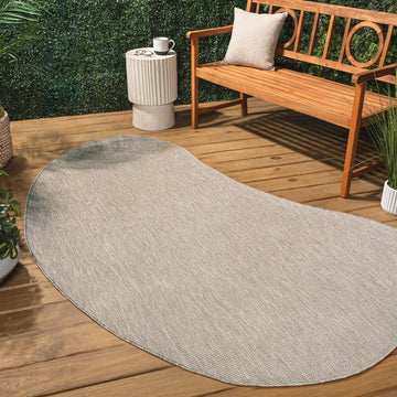Evan Modern Rustic Organic Curve Indoor/Outdoor Area Rug